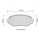 Mazda MX5 (NA) 1.6 115HP (1990-1993) Front Performance Brake Pads 1178 thumbnail
