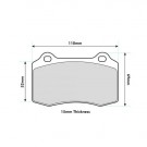 VOLVO S60 S60 R 2.5 T AWD Rear Performance Brake Pad 8003 thumbnail