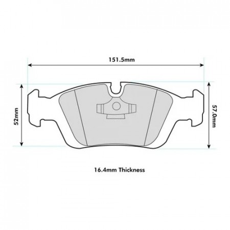 BMW E36 from 316i to 328i (not 323i 2.5) Front Pads 8001