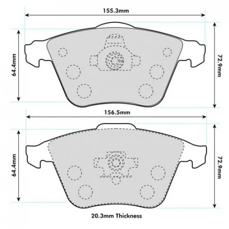 TT (8J3) & (8J9) 3.2 & 2.0 Front Pads 8602