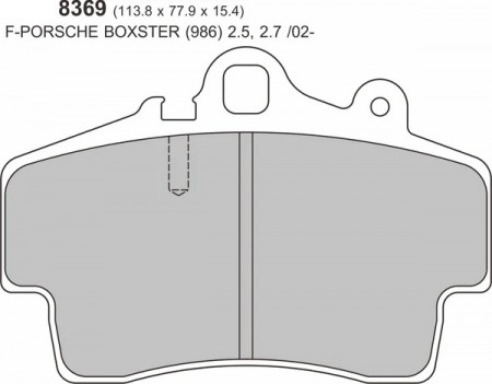 PORSCHE Boxster 987 2.7 Front Performance Brake Pads 8369