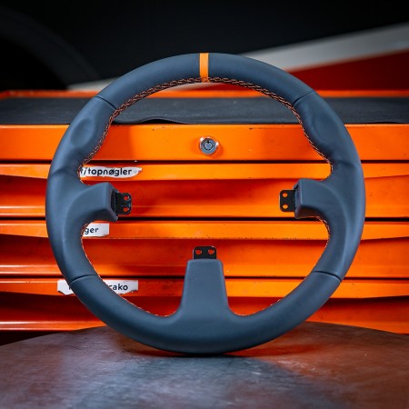 Round Black Leather Rim